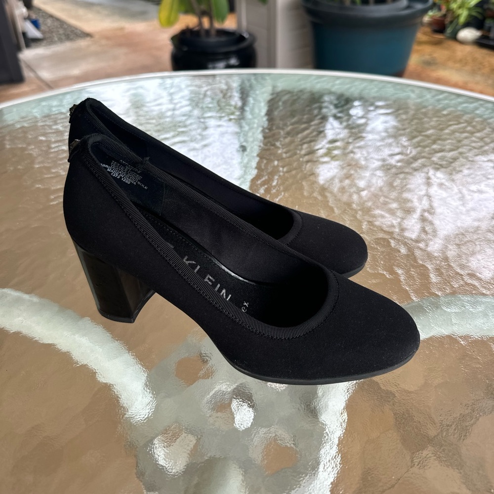 Anne Klein Black Block Heels